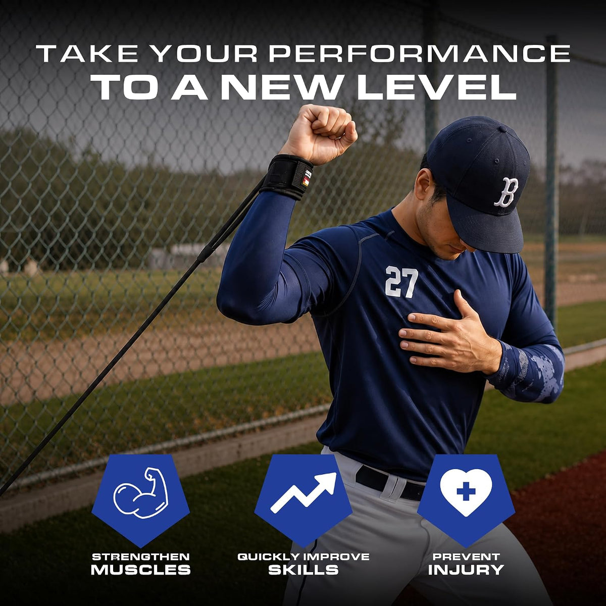 Unisex Baseball Resistance Band for Young to Adult Athletes