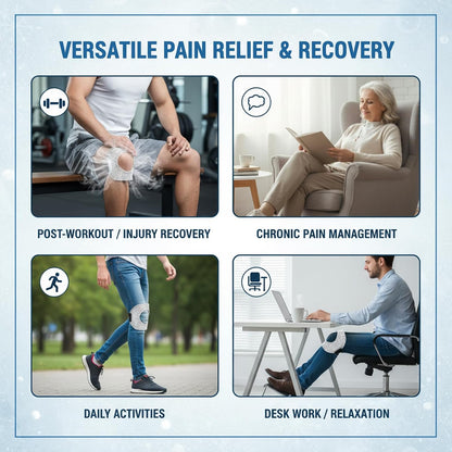 Knee Ice Pack Wrap for Pain Relief Reusable Gel Ice Wrap for Leg Injuries Swelling Knee Replacement Post-Surgery Recovery Adjustable Cold Compression Therapy Wrap for Arthritis Meniscus Tear and ACL