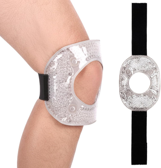 Knee Ice Pack Wrap for Pain Relief Reusable Gel Ice Wrap for Leg Injuries Swelling Knee Replacement Post-Surgery Recovery Adjustable Cold Compression Therapy Wrap for Arthritis Meniscus Tear and ACL