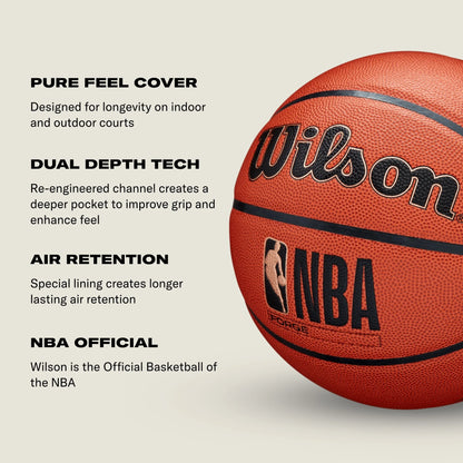 NBA Forge Indoor/Outdoor Basketball - Brown, Size 7 - 29.5"