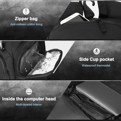 Basketball Backpack with Ball & Ventilated Shoe Compartment Insulated Pockets for Men Training