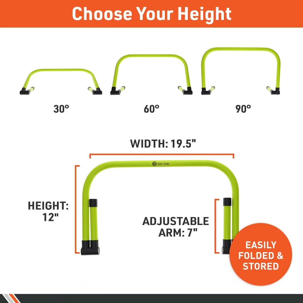 Adjustable Athletic Speed Training Hurdles, Jumping & Speed Training Fitness Equipment, Hurdles for Track & Field, Basketball, Soccer & More, Set of 5