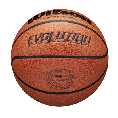 Evolution Indoor Game Basketball - Black, Size 7 - 29.5"