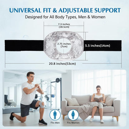 Knee Ice Pack Wrap for Pain Relief Reusable Gel Ice Wrap for Leg Injuries Swelling Knee Replacement Post-Surgery Recovery Adjustable Cold Compression Therapy Wrap for Arthritis Meniscus Tear and ACL