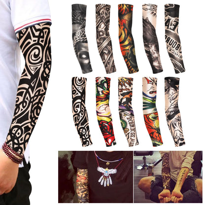 10Pcs UV Protection Cooling Arm Sleeves, UPF 50 Compression Sun Sleeves for Men Women for Running, Cycling, Fishing, Golf, Volleyball, Basketball