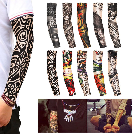 10Pcs UV Protection Cooling Arm Sleeves, UPF 50 Compression Sun Sleeves for Men Women for Running, Cycling, Fishing, Golf, Volleyball, Basketball